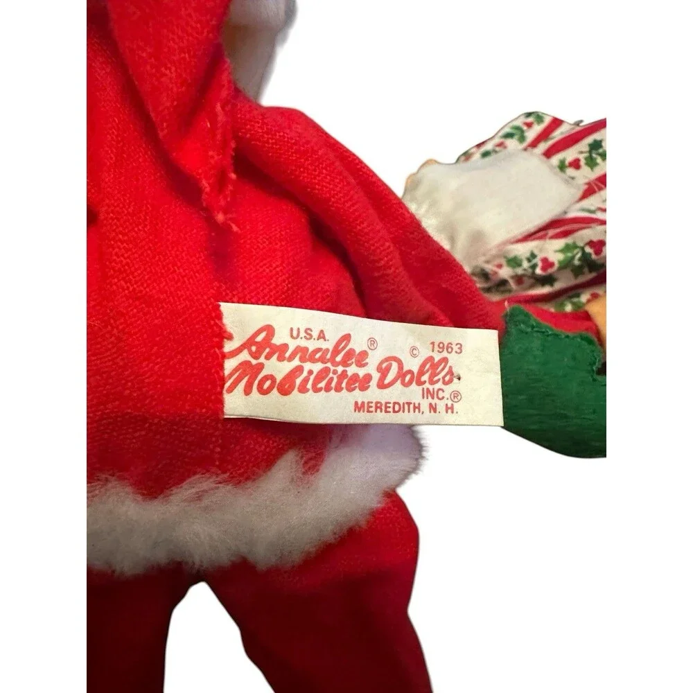 Vintage Annalee Mobilitee 1963 Santa Clause Dolls 1976 Mrs. Clause Lot Of 3